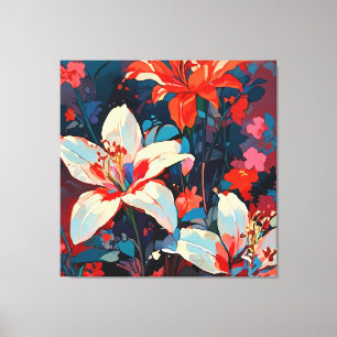 Toile Lilies