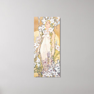 Toile Lily (Quatre Fleurs), Alphonse Mucha