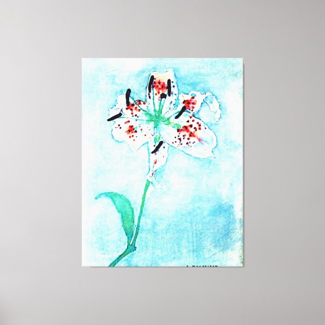 Toile Lily, tableau de Piet Mondrian (Recto)