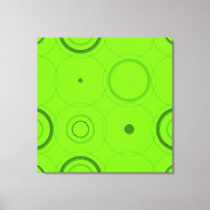 Toile Lime, Green Retro Pop Carrés Art Abstrait