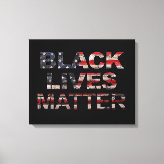 Toile L'importance de la vie noire | Drapeau américain