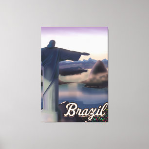 Toile L'imprimé d'affiches de voyage du Brésil.