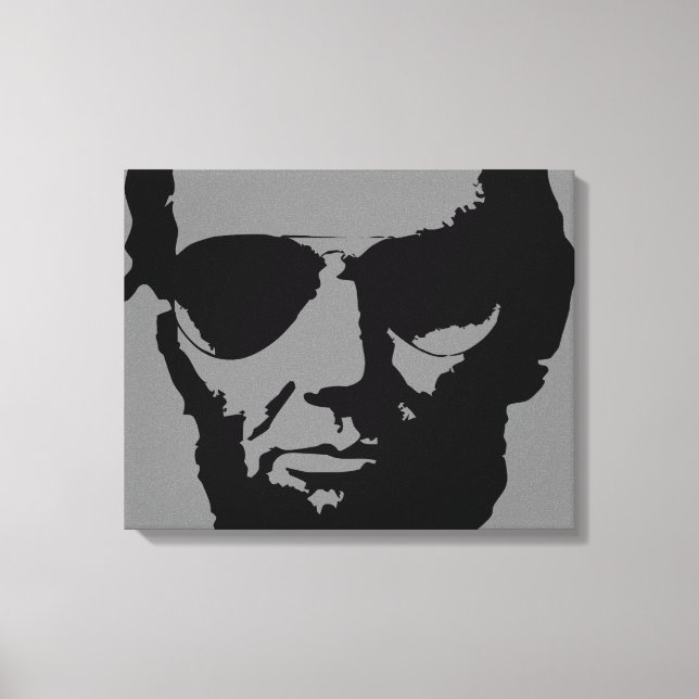Toile Lincoln avec lunettes de soleil Aviator (Noir) (Recto)