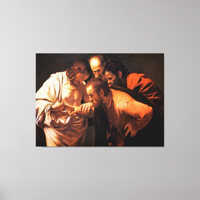 Toile L'Incrédulité de Saint Thomas par Caravaggio (Recto)