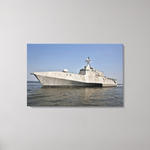 Toile L'indépendance littorale de bateau de combat en