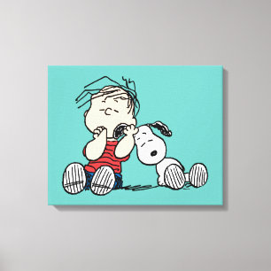 Toile Linus consolé avec l'oreille de Snoopy