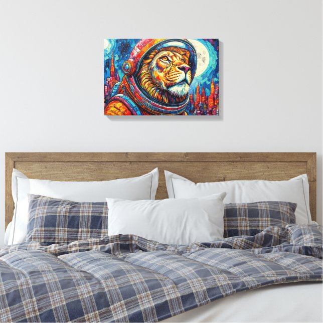 TOILE LION ASTRONAUTE - RETOUR À LA MAISON 9 (Insitu(Chambre))