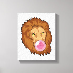 Toile Lion avec gomme Bubble