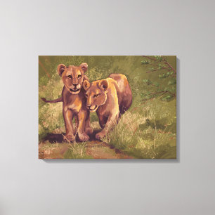 Toile Lion Cubs