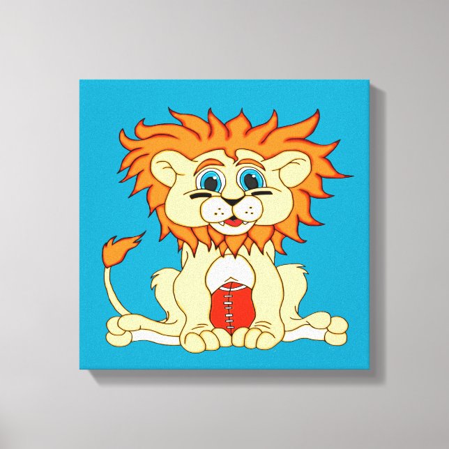 Toile Lion de football (Recto)