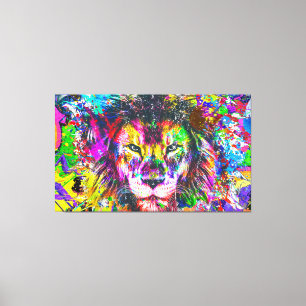 Toile Lion de Graffiti