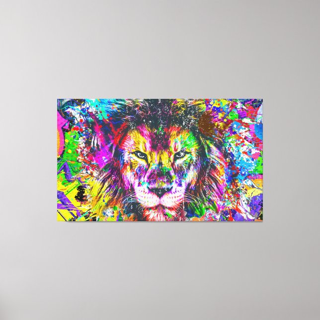 Toile Lion de Graffiti (Recto)