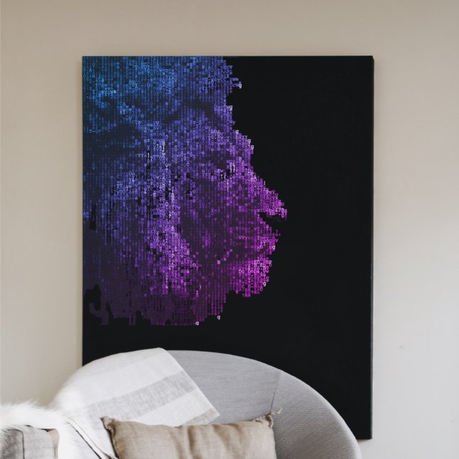 Toile Lion lettres | Animal numérique | Safari d'art per (Créateur téléchargé)