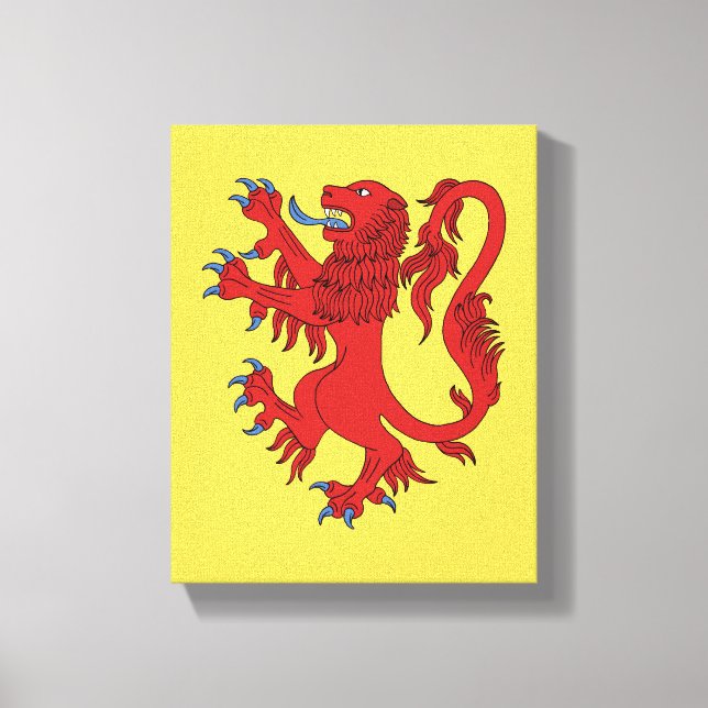 Toile Lion Rampant Gules (Recto)