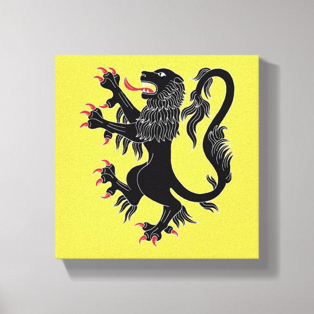 Toile Lion Rampant Sable (Recto)
