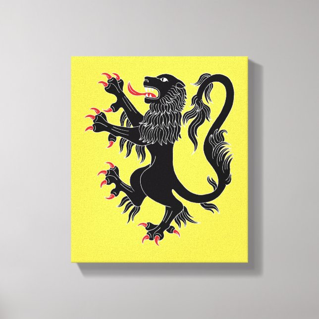 Toile Lion Rampant Sable (Recto)