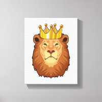 Lion roi avec couronne