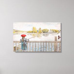Toile Lisbet Pêche par Carl Larsson, Beaux-Arts Vintage