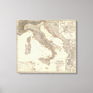Toile L'Italie, citerior de Gallia, Illyricum, Sicilia