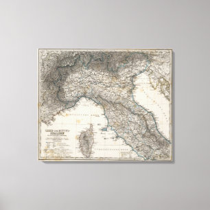 Toile L'Italie supérieure et centrale
