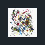 Toile Lithographie de Vierte Bauhausmappe par Kandinsky<br><div class="desc">Lithographie fur die Vierte Bauhausmappe par Wassily Kandinsky,  1913. Une lithographie abstraite d'art vintage aux couleurs jaune,  bleu,  rouge et vert avec des lignes noires classiques et des formes géométriques célèbres pour Kandinsky.</div>