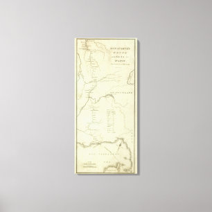 Toile L'itinéraire de Bonaparte de l'Île d'Elbe vers