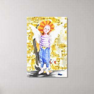 Toile Little Angel - Aquarelle