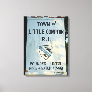 Toile Little Compton, signe fondé par l'RI Wrapped Canva