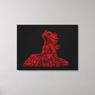 Toile Little red Dragon