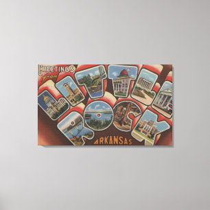 Toile Little Rock, Arkansas - grandes scènes 2 de lettr