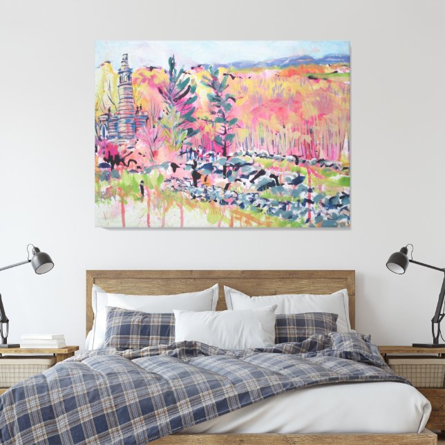 Toile Little Roundtop Gettysburg Pennsylvanie Redbuds (Insitu(Chambre))