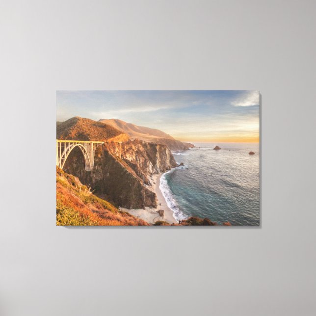 Toile Littoral | Bixby Bridge, Big Sur Californie (Recto)