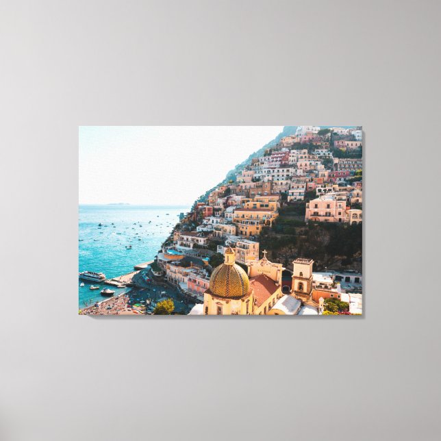 Toile Littoral | Positano Italie, Village de Cliffside (Recto)