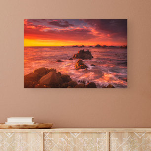 Toile Littoral Sunset Pacific Grove Carmel California