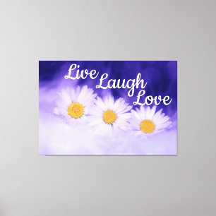 Toile Live Laugh Love Daisies