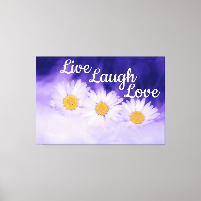 Toile Live Laugh Love Daisies (Recto)