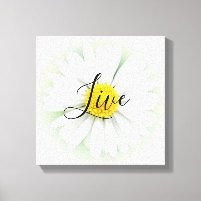 Toile Live Laugh Love Daisy (Recto)