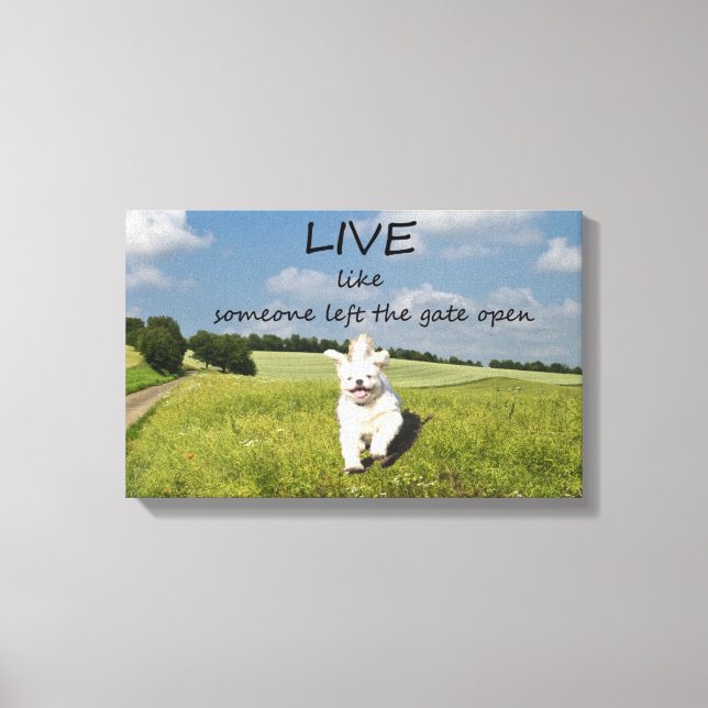 Toile Live Like One Left Gate Open Canvas Poster (Recto)
