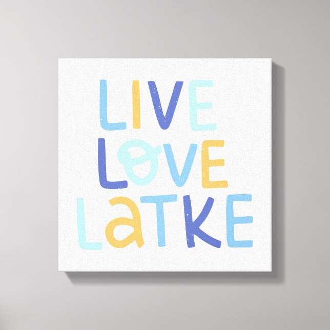 Toile Live Love Latke Hanoukka Design (Recto)