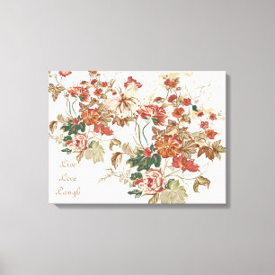 Toile LIve Love Laugh Floral Butterfly Wall Art