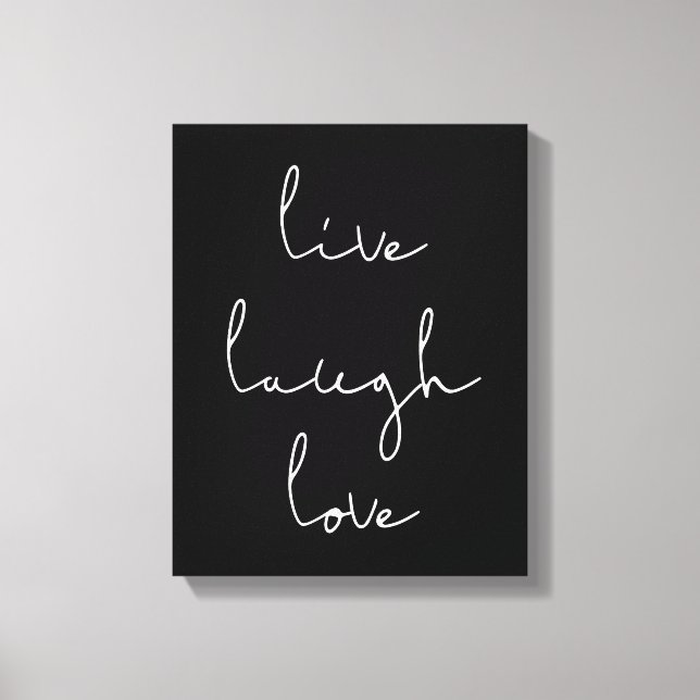 Toile Live rire amour imprimé canva (Recto)