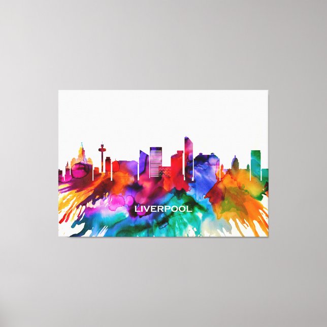 Toile Liverpool Skyline (Recto)