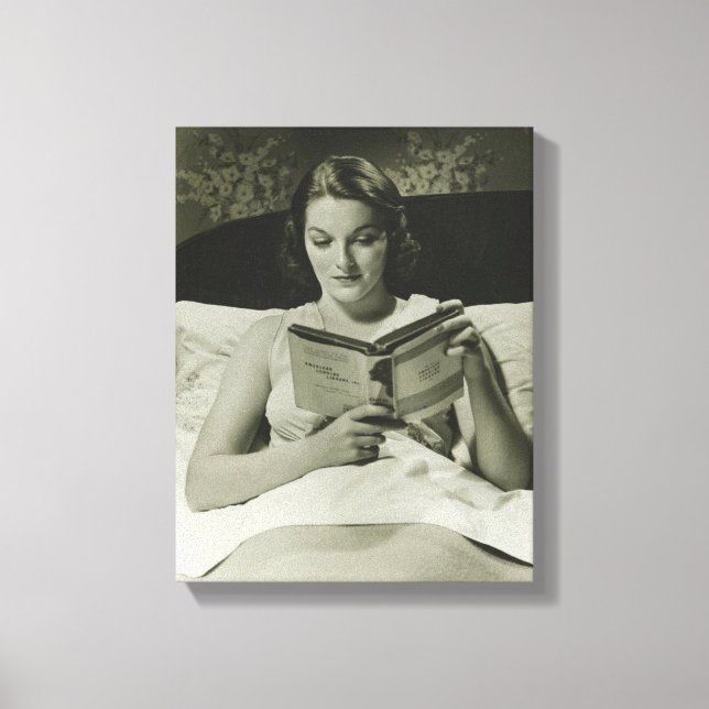 Toile Livre de lecture de femme (Recto)