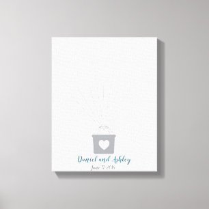 Toile Livre d'invité sur les empreintes digitales du Mar