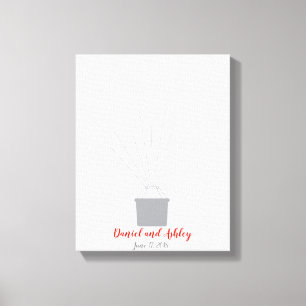 Toile Livre d'invité sur les empreintes digitales du Mar