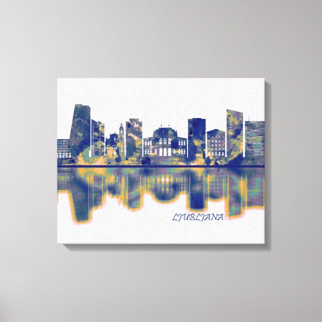 Toile Ljubljana Skyline (Recto)