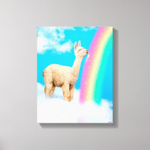 Toile Llama Licking Rainbow