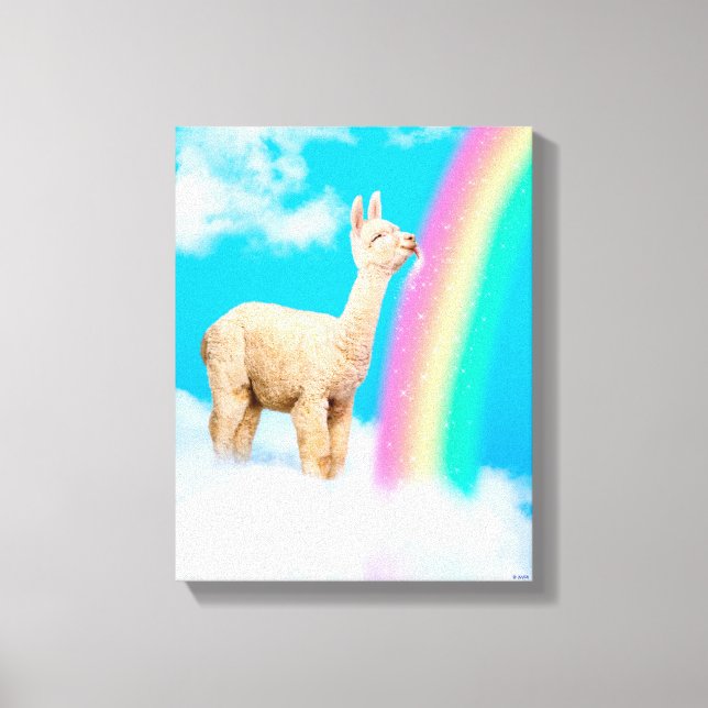 Toile Llama Licking Rainbow (Recto)
