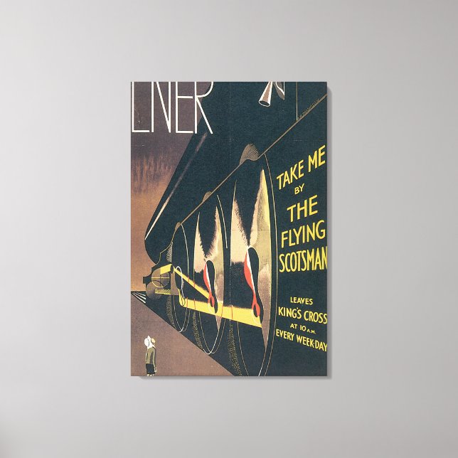 Toile LNER L'affiche Vintage voyage Flying Scotsman (Recto)