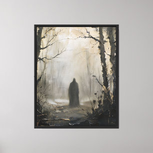 Toile L'observateur dans le brouillard - Vintage Moody O